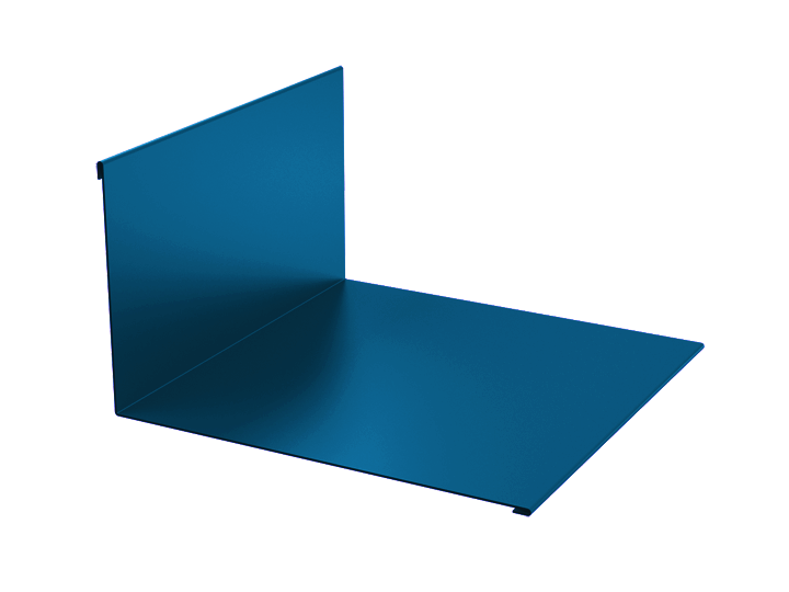 Планка примыкания верхняя 145x250x0.4 2.5м стандарт  в пленке RAL5005 сигнально-синий К-501