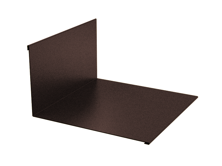 Планка примыкания верхняя 145x250x0.4 2.5м стандарт  в пленке RAL8017 шоколад К-501