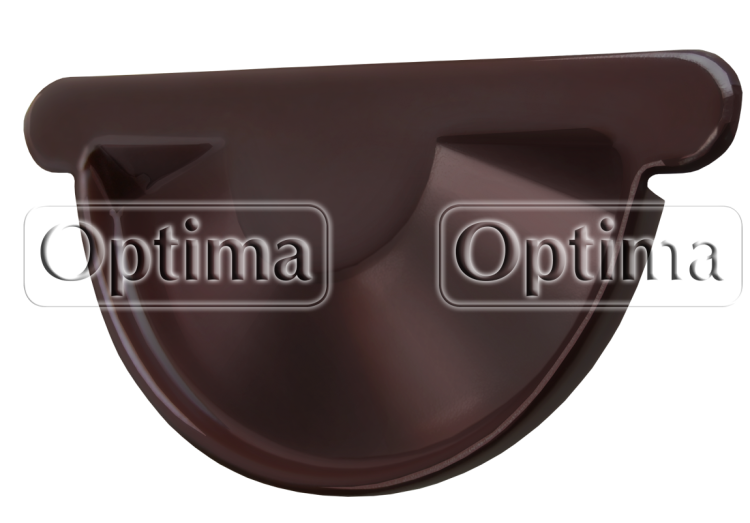Заглушка желоба GrandLine Optima 125 RAL8017 шоколад