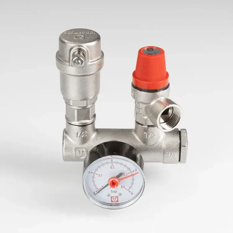 Группа безопасности Valtec с латунным корпусом для котла