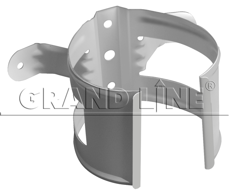 Держатель трубы GrandLine 100 на дерево металл RAL9003 сигнально-белый