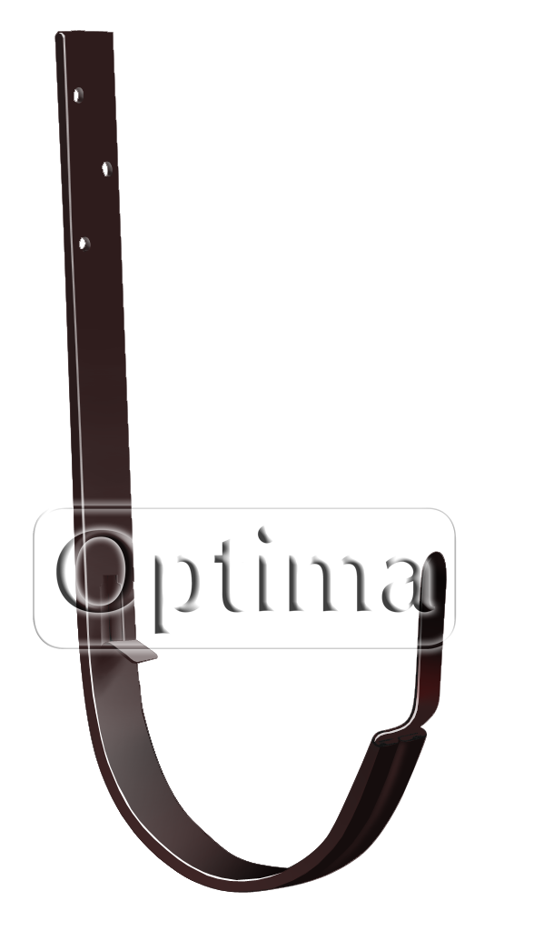 Держатель желоба GrandLine Optima 125 длинный RAL8017 шоколад
