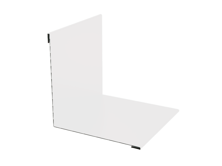 Планка угла внутренний 50x50x0.45 3м стандарт  в пленке RAL9003 сигнально-белый К-504