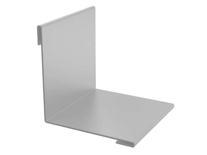 Планка угла внутренний 50x50x0.4 2.5м стандарт  в пленке RAL7004 сигнально-серый К-504