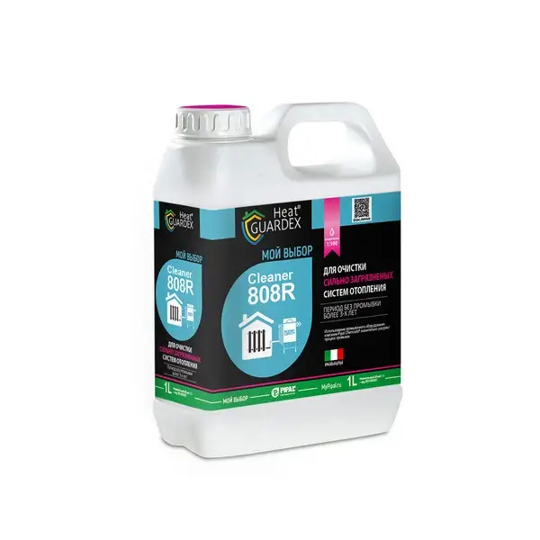 Средство для промывки сильно загрязненных систем отопления на воде HeatGUARDEX® Cleaner 808R 1 л