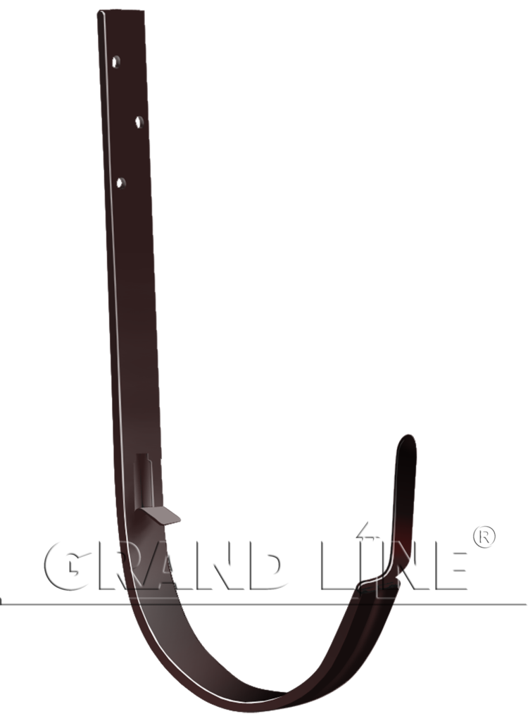 Держатель желоба GrandLine 150 длинный металл RAL8017 шоколад