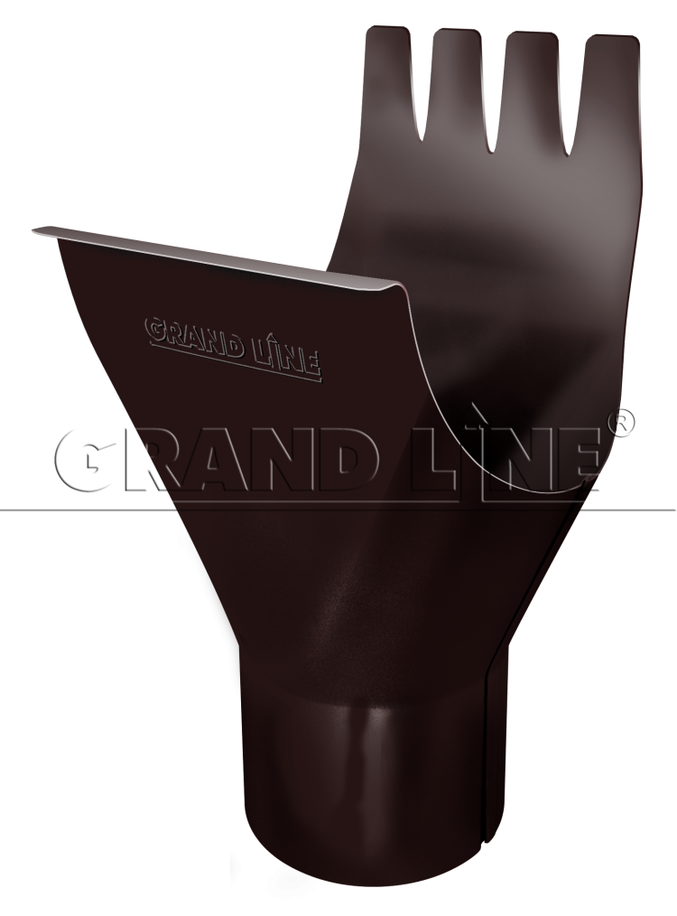 Держатель желоба GrandLine 125 длинный металл RAL8017 шоколад